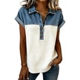 thumbnail image 1 of MEICHEN Women's T Shirt Printed Round Neck Short Sleeve Casual Top Summer Fashion Clothing for Women, 1 of 6