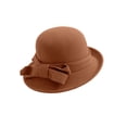 thumbnail image 1 of MEICHEN Women's Winter Elegant Cloche Hat Solid Color Bowler Hat Fall Fashion Soft Bucket Hat 1920s Accessories for Women, 1 of 4