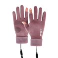 thumbnail image 1 of MEICHEN Women's Winter Solid USB Heated Warm Sports Gloves Cold Proof Hiking Running Cycling Hand Warmer for Women, 1 of 2
