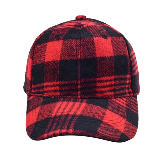 MEICHEN Womens Baseball Caps, Unisex Classic Low Profile Cotton Baseball Cap Plaid Soft Unconstructed Adjustable Size Dad Hat, Fall Winter Fashion Accessories