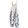 thumbnail image 1 of MEICHEN Womens Boho Floral Jumpsuits Cotton Linen Sleeveless Spaghetti Strap Baggy Wide Leg Overalls with Pockets, 1 of 2