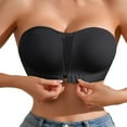 thumbnail image 1 of MEICHEN Womens Front Closure Tube Tops Solid Wireless Push Up Jelly Bras Full Cup Seamless Underwear Summer Essentials Fall Fashion Clothes, 1 of 9