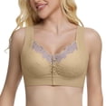 thumbnail image 1 of MEICHEN Womens Front Closure Wireless Bras Padded Full Coverage Comfort Everyday Bralettes Seamless Underwear, 1 of 4