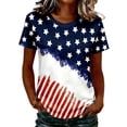 thumbnail image 1 of MEICHEN Womens Independence Day Patriotic Tops 250th Anniversary Short Sleeve Blouses 1776-2026 Crewneck T Shirts 4th of July Graphic Tees, 1 of 4