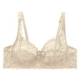 thumbnail image 1 of MEICHEN Womens Underwire Bra Lace Floral Bra Unlined Unpadded Plus Size Full Coverage Bra Trendy Summer Fall Essentials Clothing, 1 of 9