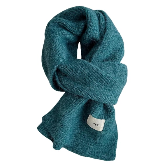 MEICHEN Women's Wool Knitted Scarf Trendy Solid Color Warm Scarf Winter Must Have Clothing Accessories