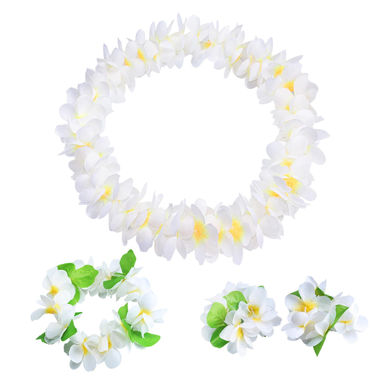 MEIDELI Hawaiian Lei 4Pcs/Set Decorative Vivid Classic Hawaiian ...