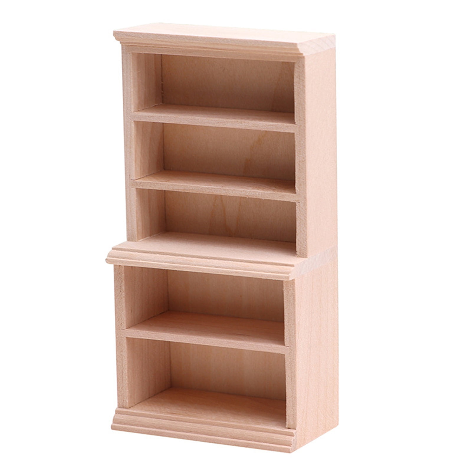 MEIDELI Miniature Bookshelf Decorative Burr-free Simple Miniature Blank ...