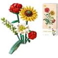 thumbnail image 1 of MEIEST Mini Building Blocks Flower Bouquet Plant Model Set,Creative Artificial Flowers Botanical Collection Construction Building Bricks Toy for Kids,Eternal Flowers Home Decor (Passion), 1 of 16
