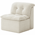 thumbnail image 1 of MEIGUGAO Armless Chenille Bean Bag Chair, 31.5-Inch,Beige, 1 of 7