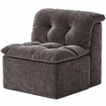 thumbnail image 1 of MEIGUGAO Armless Chenille Bean Bag Chair, 31.5-Inch,Grey, 1 of 7