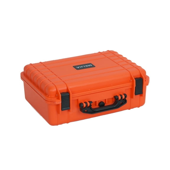 MEIJIA Portable All Weather IP67 Waterproof Hard Case with Foam,Fit Use of Drones,Camera,Equipments,Pistols,Orange,18.5 x14.06x6.93inches