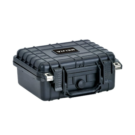 MEIJIA Portable All Weather IP67 Waterproof Hard Case with Customizable Foam,Fit Use of Drones,Camera,Equipments,Black,10.62 x9.68x4.87inches