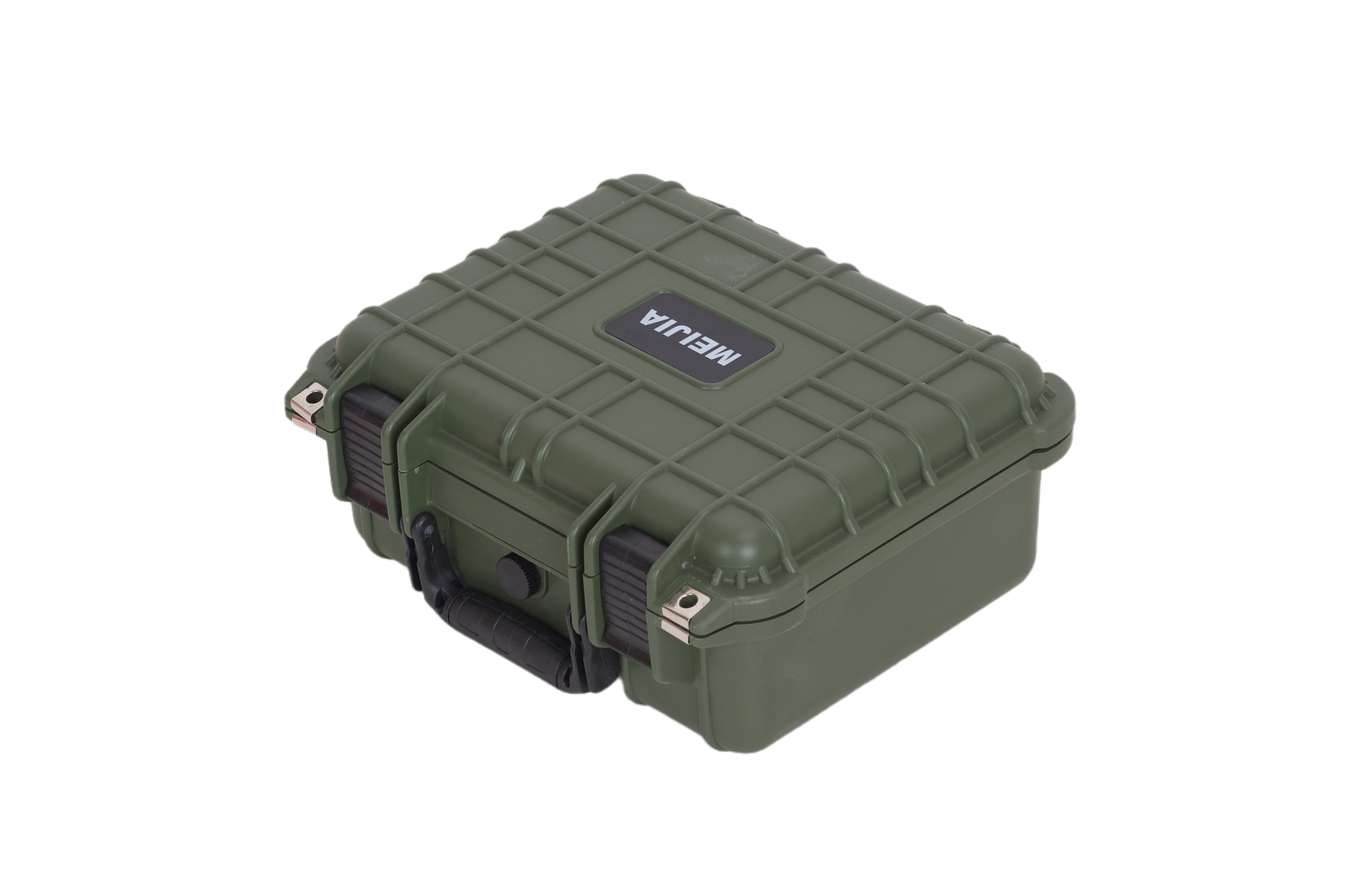 MEIJIA Portable All Weather IP67 Waterproof Hard Case with Foam,Green,13.35 x11.63x5.98inches