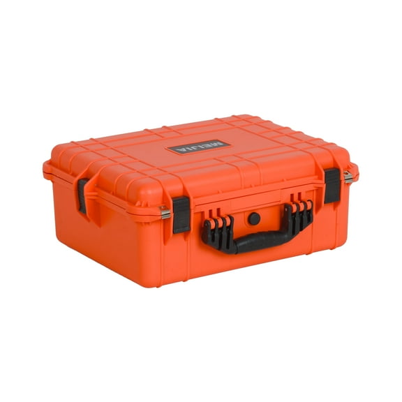 MEIJIA All Weather IP67 Waterproof Hard Case with Foam,Fit Use of Drones,Camera,Equipments,Orange,20.62 x16.85x8.11inches