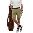 thumbnail image 1 of MEILIHUA Men's 9" Golf Shorts with Hidden Expandable Waist, Flat Front Dress Shorts, Lightweight Performance Bermuda, 1 of 10