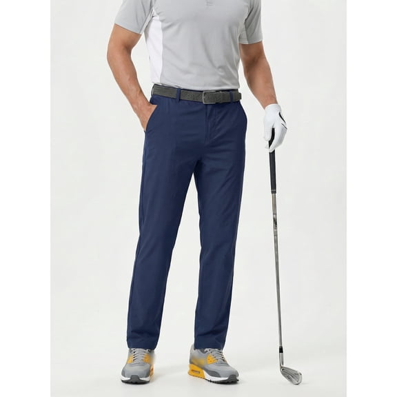 MEILIHUA Men's Lightweight Golf Pants Quick Dry 4-Way Stretch Polyamide Athletic Casual Trousers with Elastic Waist