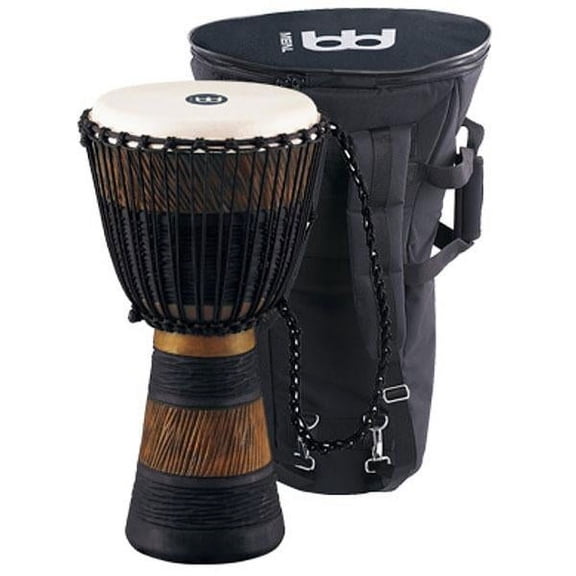 MEINL Earth Rhythm Series Original African-Style Rope-Tuned Wood Djembe with Bag Medium
