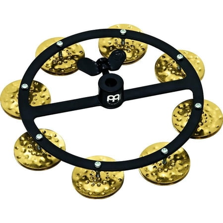 MEINL Headliner Series Hand Hammered Brass Jingles Hi-Hat Tambourine Single Row
