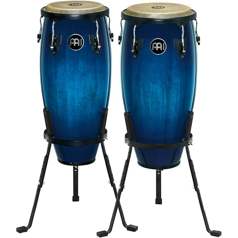 MEINL Headliner Series Wood Conga Pair With Basket Stands in Ocean