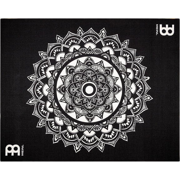 MEINL Mandala Print Drum Rug 63 in. x Black 78 in.