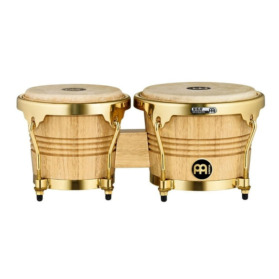 MEINL Rubber Wood Bongos with Gold Tone Hardware Natural