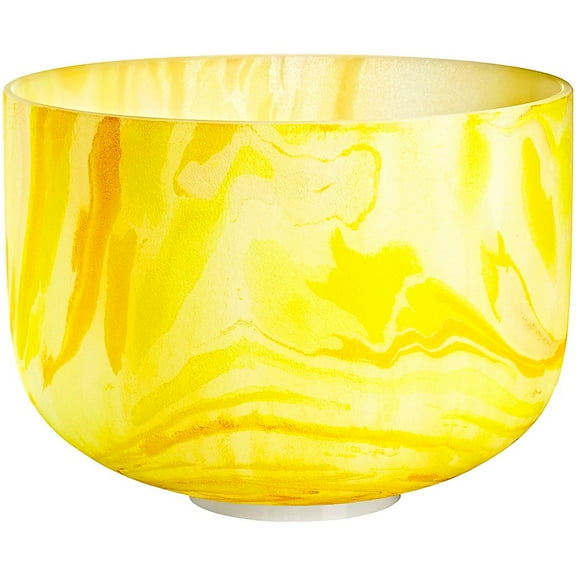 MEINL Sonic Energy 10in. Marble Crystal Singing Bowl, E4, 432 Hz, Solarplexus Chakra Yellow