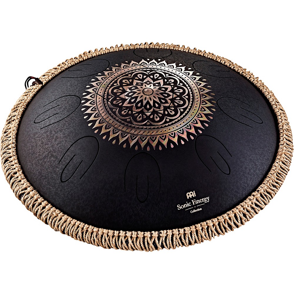 MEINL Sonic Energy 16" Engraved Octave Steel Tongue Drum, Black