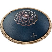 MEINL Sonic Energy 16" Engraved Octave Steel Tongue Drum, Navy Blue