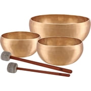 MEINL Sonic Energy SB-E-4600 Energy Series 3-Piece Therapy Singing Bowl Set with Free Mallets