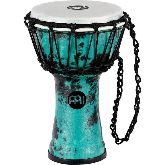 MEINL Synthetic Compact Junior Djembe Galactic Green Tie Dye