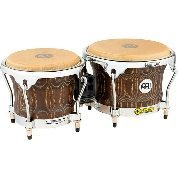 MEINL Woodcraft Bongos 7 and 8.5 in. Vintage Brown