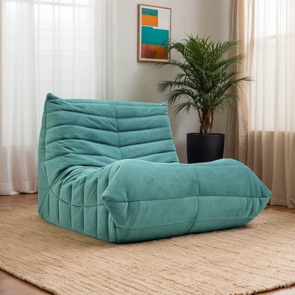 MEISIMAN Bean Bag Chair, Lazy Sofa Floor Chair- Beanbag for Adults, Comfy Giant Bean Bag Chair with Memory Foam & Fleece Fabric for Living Room, Bedroom, Reading Corner, Lounge