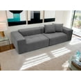 thumbnail image 1 of MEISIMAN Cloud Couch, Soft Velvet Modular Sectional Sofa - Couches for Living Room, Compressed Foam & Easy Move Lightweight Design Furniture for Modern Living Spaces, No Assembly Required (Gray), 1 of 6