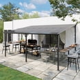 thumbnail image 1 of MEISSALIVVE 12' x 16' Wall Mounted Gazebo, Outdoor BBQ Grill Gazebo with Side Shelf, Lean to Metal Awnings with Sloped Roof, Heavy Duty Pergola for Backyard, Deck, Black, 1 of 11