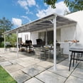 thumbnail image 1 of MEISSALIVVE 12' x 20' Wall Mounted Gazebo, Outdoor BBQ Grill Gazebo with Side Shelf, Lean to Metal Awnings with Sloped Roof, Heavy Duty Pergola for Backyard, Deck, White, 1 of 11