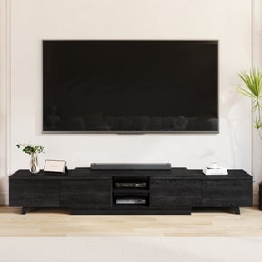 MEISSALIVVE Extendable TV Stand for Up to 120 Inch TV, Modern Entertainment Center with 4 Drawers & 2 Storage Compartments, Adjustable Length (95"-121"), TV Consoles for Living Room & Bedroom (Black)