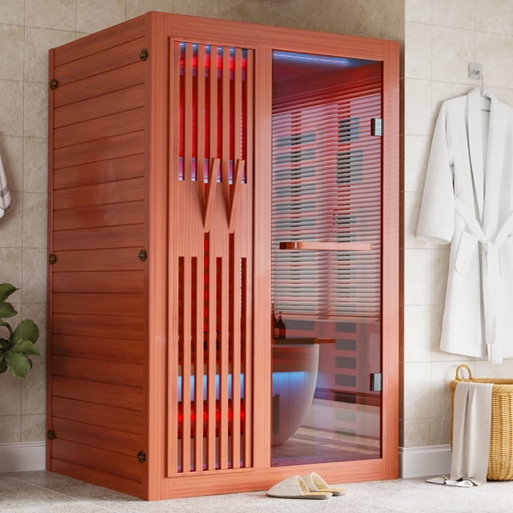 MEISSALIVVE Full Spectrum Infrared Sauna for Home, 2-3 Person Western ...