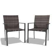 MEISSALIVVE Patio Dining Chairs Outdoor Set of 2