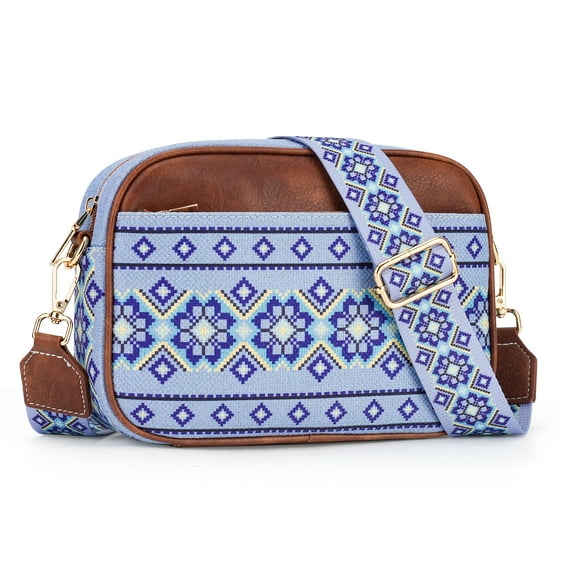 MEITRUE Crossbody Bags for Women Trendy, Women's Purse lightweight Retro Style Shoulder Bag - VIOLET BLUE
