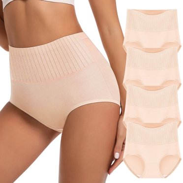 Rosa Women's High Waist Satin Brief Panties - Light Tummy Control - 5 Or 10 Pack