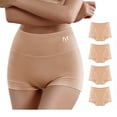 thumbnail image 1 of MEIYATING Women's Cotton Stretch Boyshorts Panties, Beige 4 Pack, 1 of 7