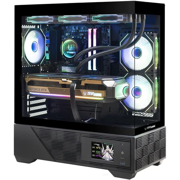 MEK AI-Enhanced Gaming PC Desktop Computer - NVIDIA GeForce RTX 5080, AMD Ryzen 7 9800X3D Up to 5.2GHz, 32GB DDR5 RGB, 2TB NVME M.2 SSD, 850W 80+ GOLD PSU, WiFi+BT, Windows 11