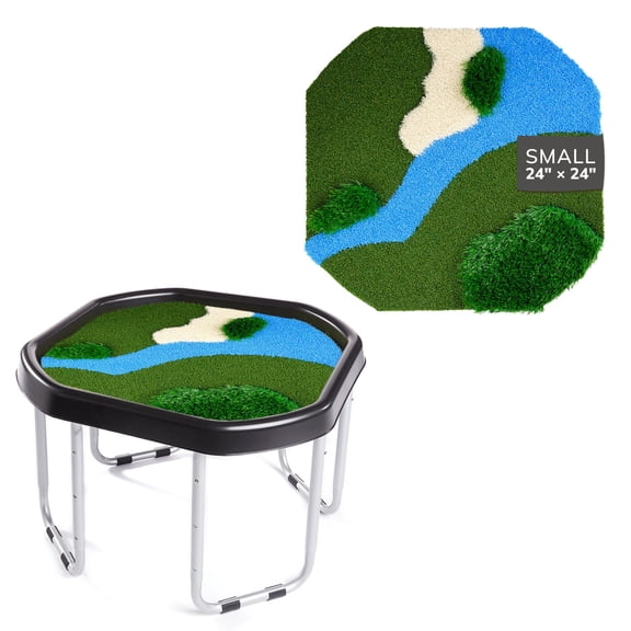 MEKA 3D Grass Tuff Tray Play Mat Insert, fits a Small 28 x 28 Inch Size Tray, Kids Sensory Learning & Activity Pad (Base and Stand Not Included)