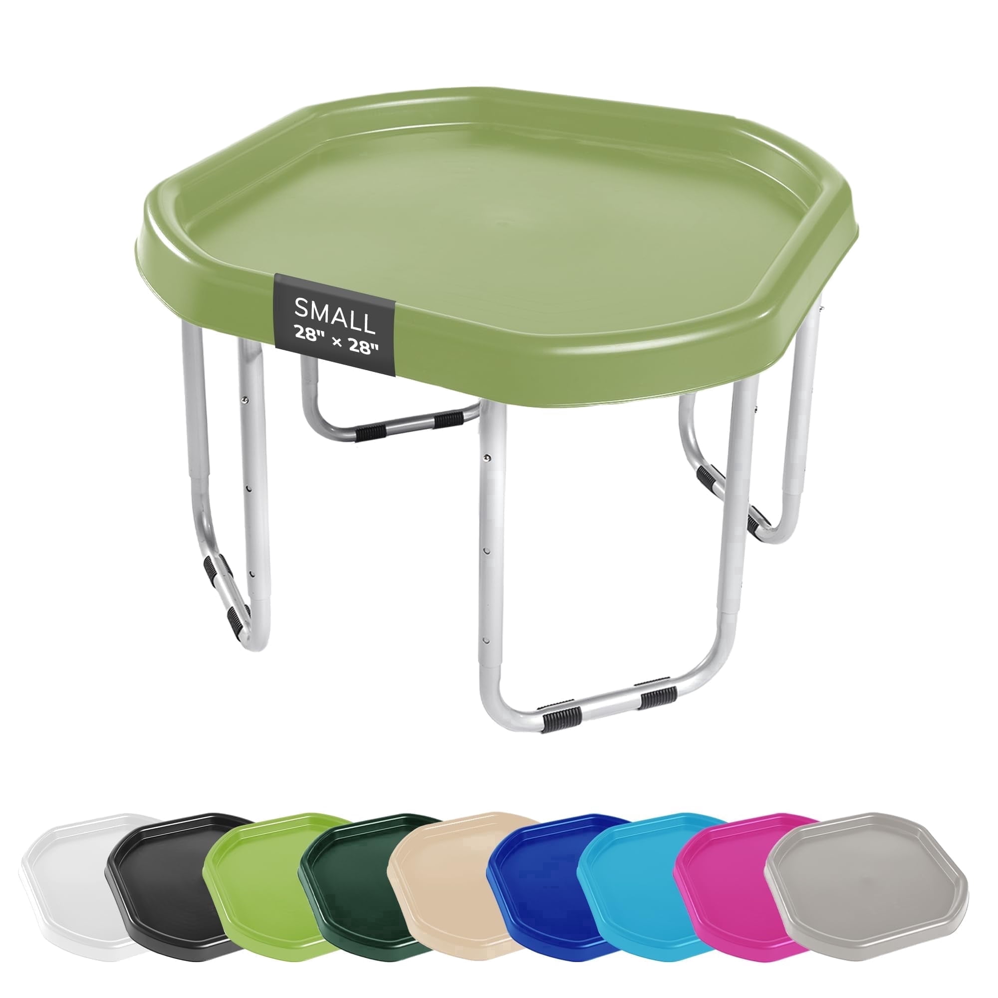 MEKA Tuff Tray with Adjustable Stand, Small 28 x 28 in, Olive Green ...