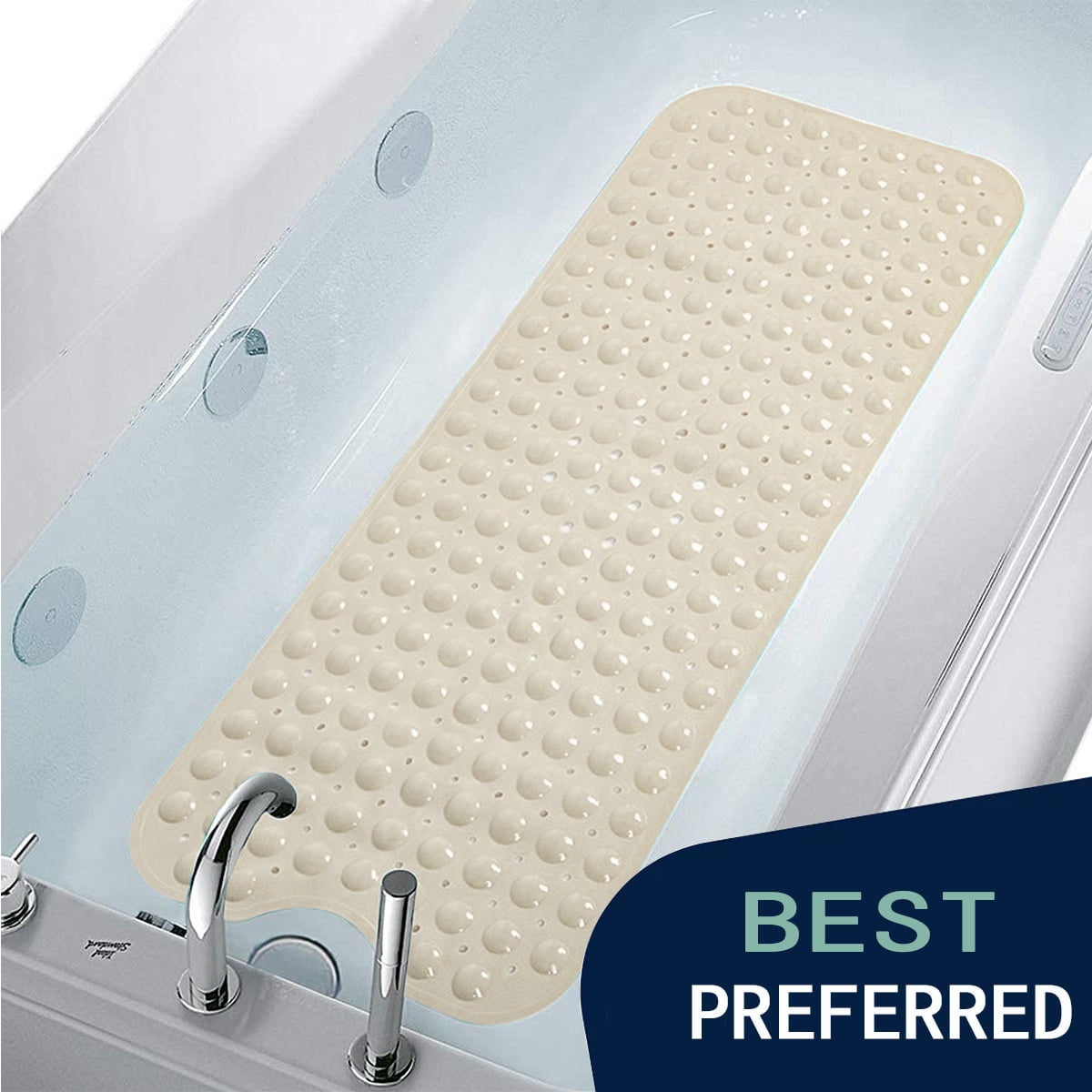 MEKBOK Bathtub and Shower Mats, Extra Long Non-Slip Bath Mat (39" x 16 ...