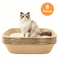 thumbnail image 1 of MEKBOK Disposable Cat Litter Box Large, 6 Count, Durable Portable for Travel and Home, Eco-Friendly Disposable Litter Box Controls Odor., 1 of 6