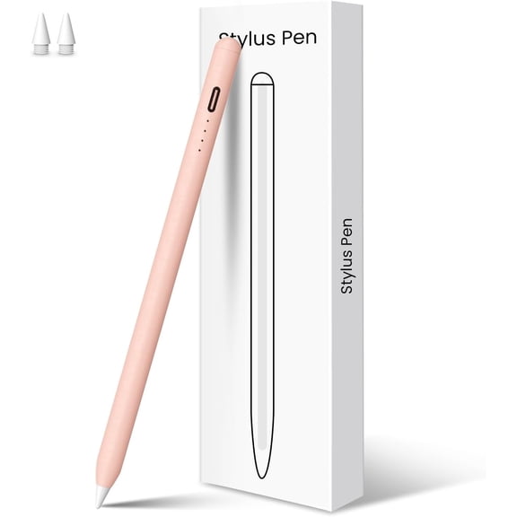 MEKO Pencil for iPad 2018-2026, Rechargeable Stylus Pen with Palm Rejection, Magnetic Attachment, Precise Writing & Drawing Pen for iPad Pro/Air/Mini/6th-11th Gen, Pink