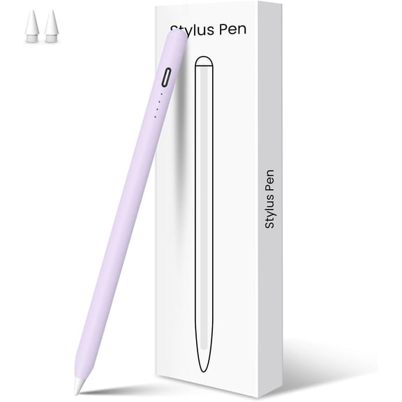 MEKO Pencil for iPad 2018-2026, Rechargeable Stylus Pen with Palm Rejection, Magnetic Attachment, Precise Writing & Drawing Pen for iPad Pro/Air/Mini/6th-11th Gen, Purple