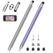 MEKO Stylus Pen for Touchscreen, 3 in 1 Universal Stylists Pen | High-Sensitivity Metal Stylus, Magnetic Swap Disc Fiber Rubber Tips, for iPad/iPhone/Switch/Android/Tablet Touch Screens